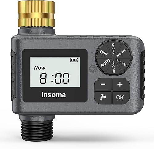 Temporizador de aspersor con pivote de latón, temporizador de agua programable para manguera de jardín al aire libre, temporizadores de manguera con