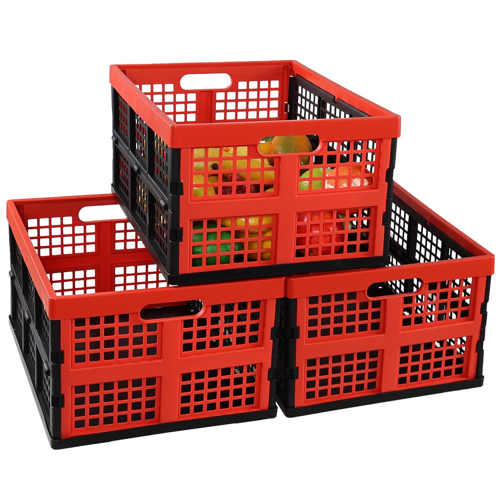 Caisse pliante 35L pour stopper le désordre lot de 3 bacs malins