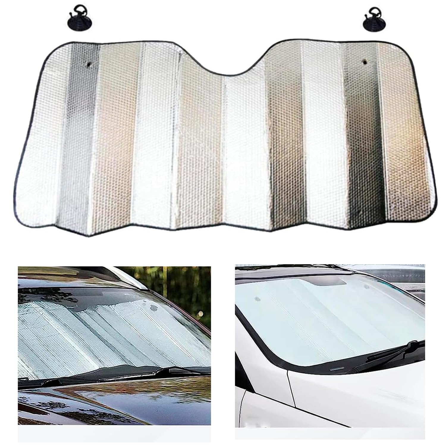 YAMCINWRT Car Windshield Sunshade, for Infiniti FX35 Q50 Q30 ESQ QX50 QX60 QX70 EX JX35 G35 G37 EX3 Sun Visor Protector, Sunscreen Dust Protector Front Window Windshield Cover Visor,140CM