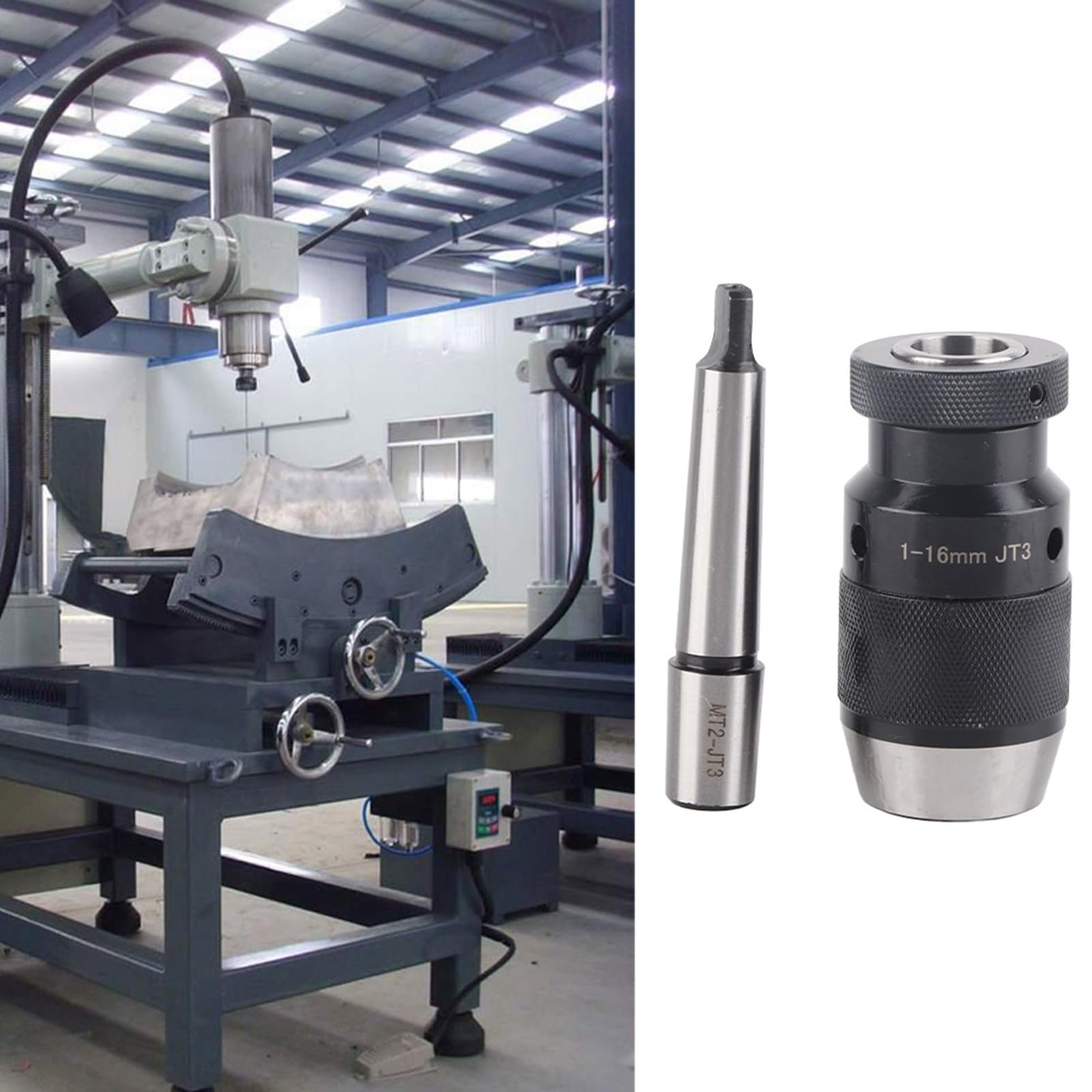 Drill Chuck & JT3-MT2 Arbor con codolo cilindrico CNC 1/32 5/8"JT3 Pro-Series Mandrino autoserrante