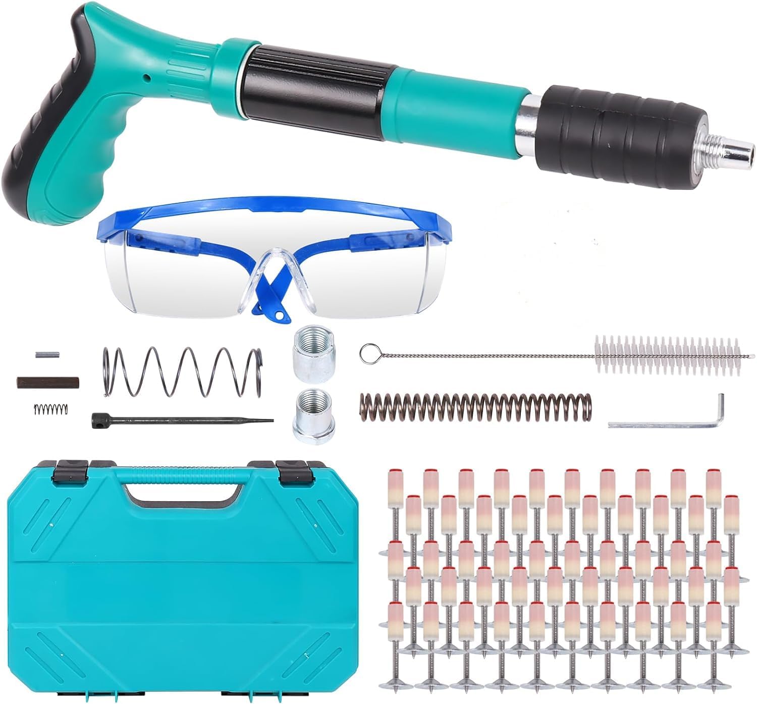 Manual Steel Nail Gun Tool, Concrete Nail Gun, Portable Mini Nail Shooting Machine with 50 Nails, Nail Wall Fixing Tool for Cement Walls,Household Wood working(With Box Packing) (B0D7HR4Z5T) Amazon Price History, Amazon Price Tracker