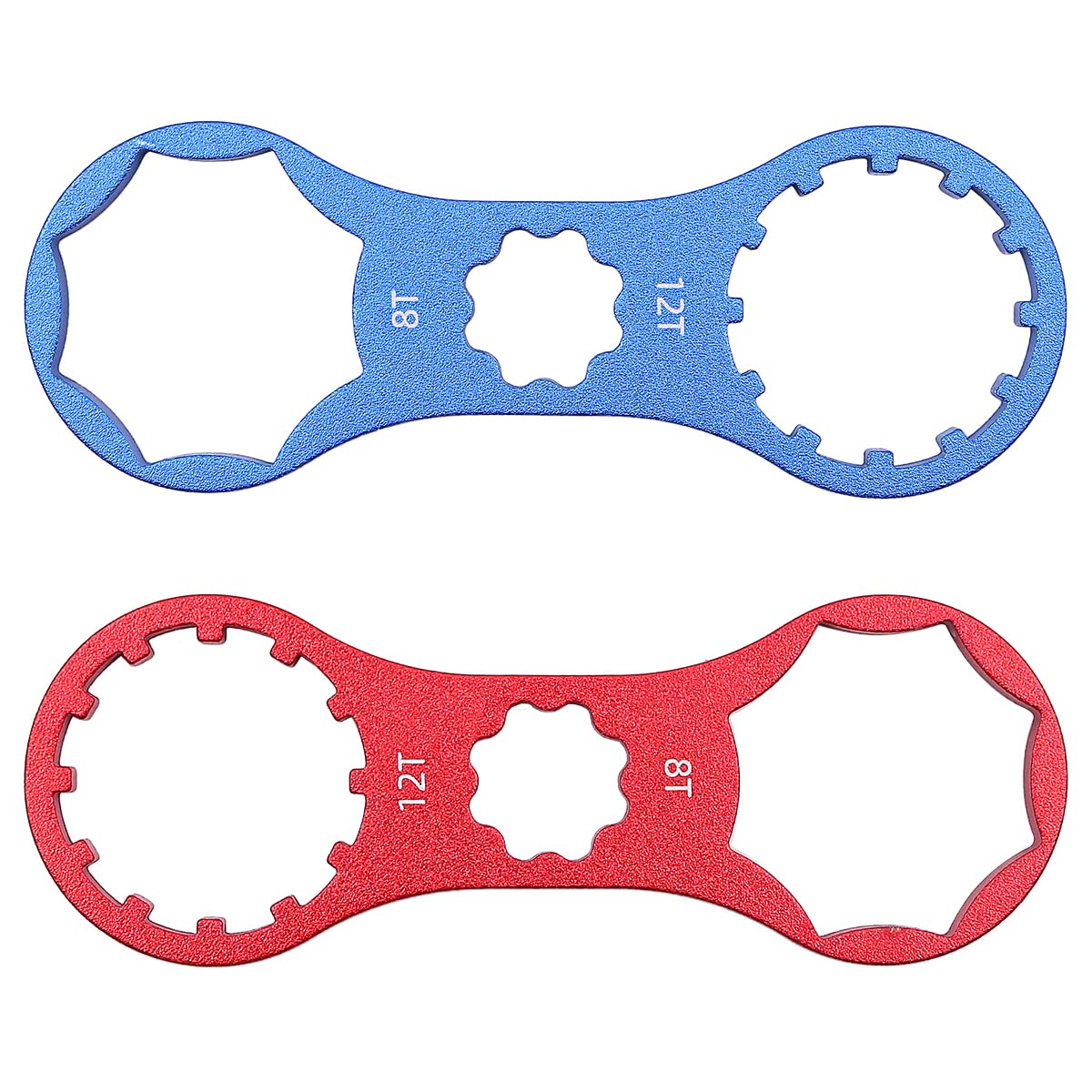 2PCS Mountain Bike Fork Shoulder Cap Wrench Compatible with Suntop XCM/XCR/XCT/RST - Red + Blue