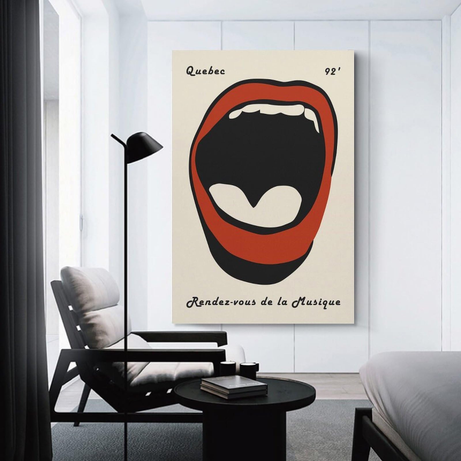 Junmoney Quebec Music Festival Canvas Wall Art, 20x30inch(50x75cm), for Bedroom, Guest Room Or Reading Nook, Decorative Wall Art for Cosy Rooms