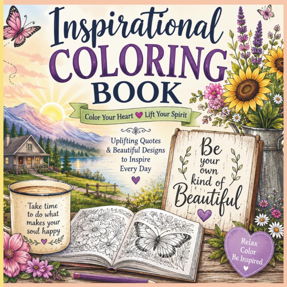 Inspirational Coloring Book: Relax, Unwind, and Find Inspiration One Page at a Time