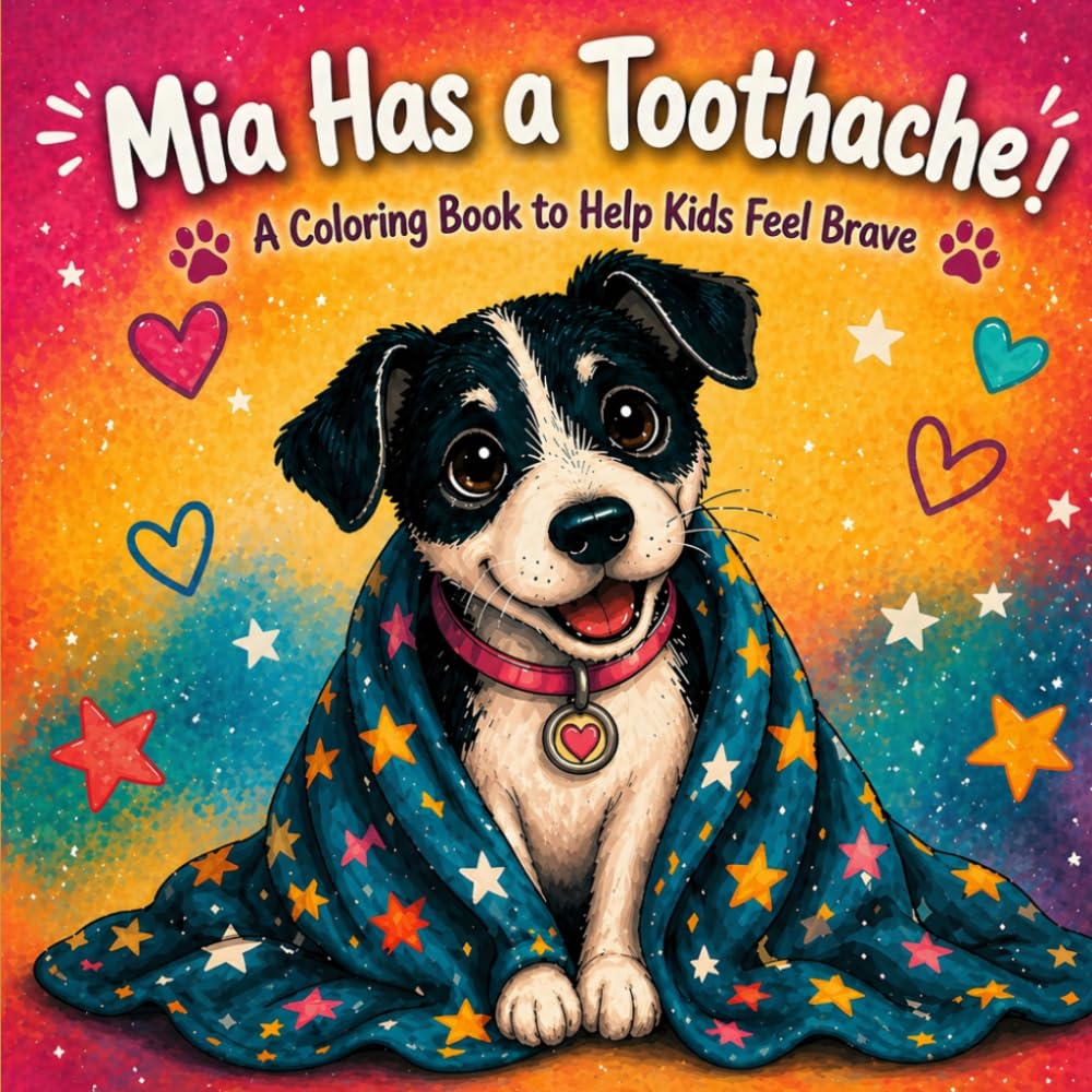 Mia Has a Toothache: A Coloring Book to Help Kids Feel Brave (Mia’s Teeth)
