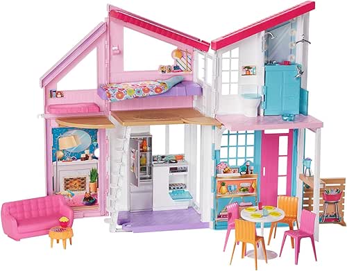 Barbie Maison Malibu 2-en-1, Maison De Poupée À 2 Étages