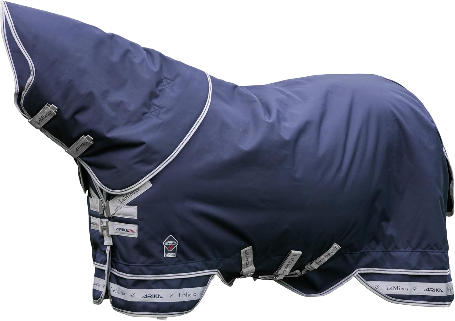 LeMieux Arika Storm-Tek 350g Turnout Blanket - 1200D - Detachable Neck Included - Navy - 84"