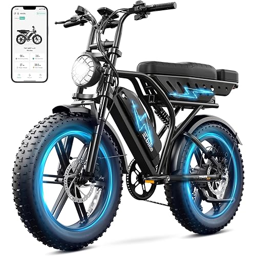 Electric Bike for Adults, 1500W Peak Ebike, 48V 15AH Waterproof Removable Battery, 7 Speed, 30 MPH Max, 20" Electric Off-Road Bike,UL 2849 Certification