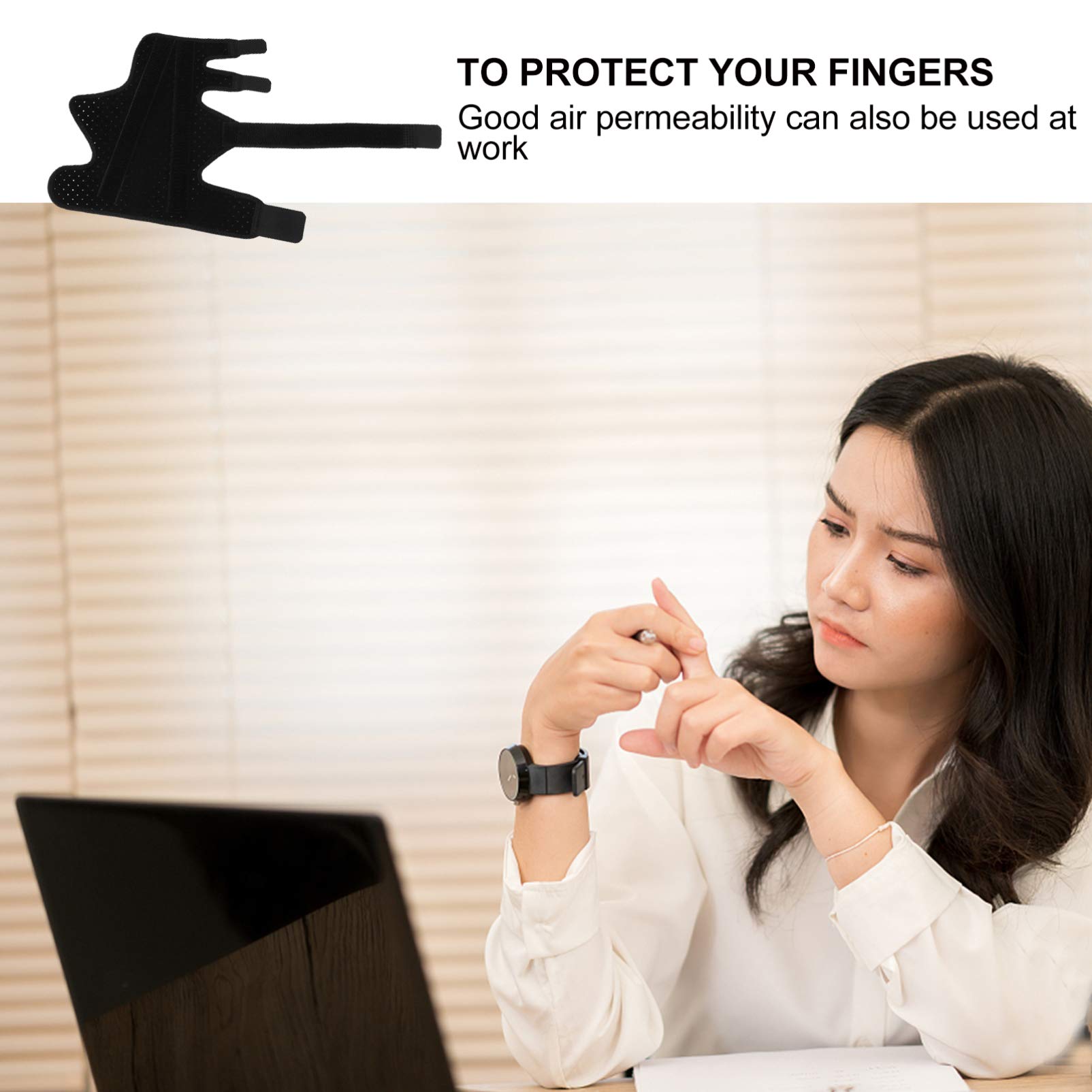 NOLITOY 2pcs Two-finger Brace Finger Support Hand Brace Fracture Support Brace Thumb Splints Thumb Protector Finger Splint Brace Brace Finger Stabilizer Thumb Support Black