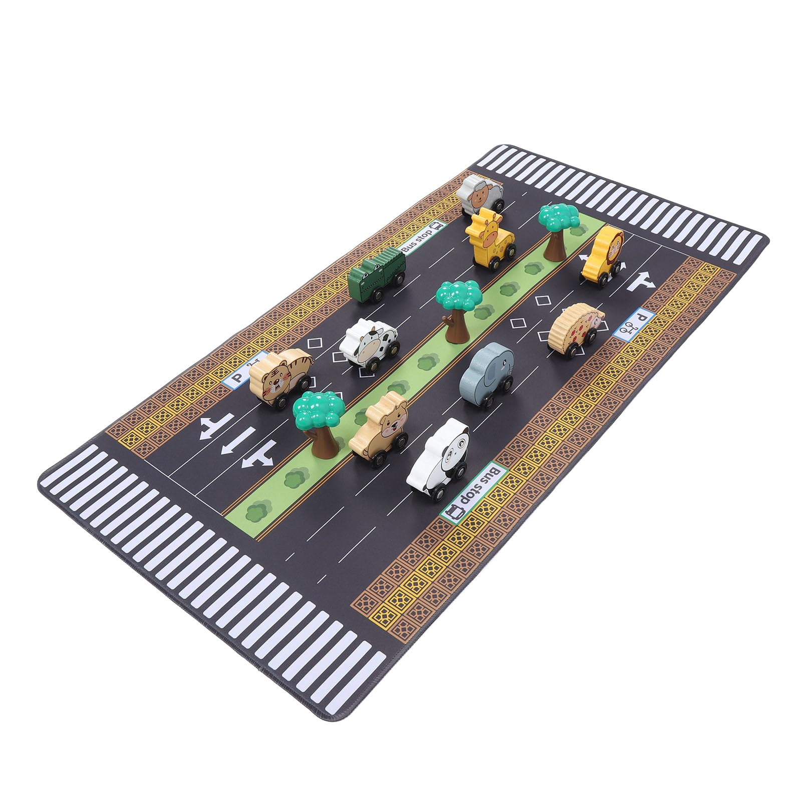 Tapis de Jeu éducatif de Tapis de Voiture d'enfants avec des Couleurs Vibrantes pour L'école à la Maison, de Jeu de de Circulation Routière Sûr pour des Enfants