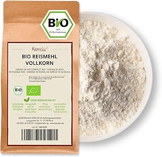 Kamelur Bio Reismehl (500g) perfekt für Instant Rice Pudding - Vollkorn Bio Reis Mehl als Grundlage für Reispudding