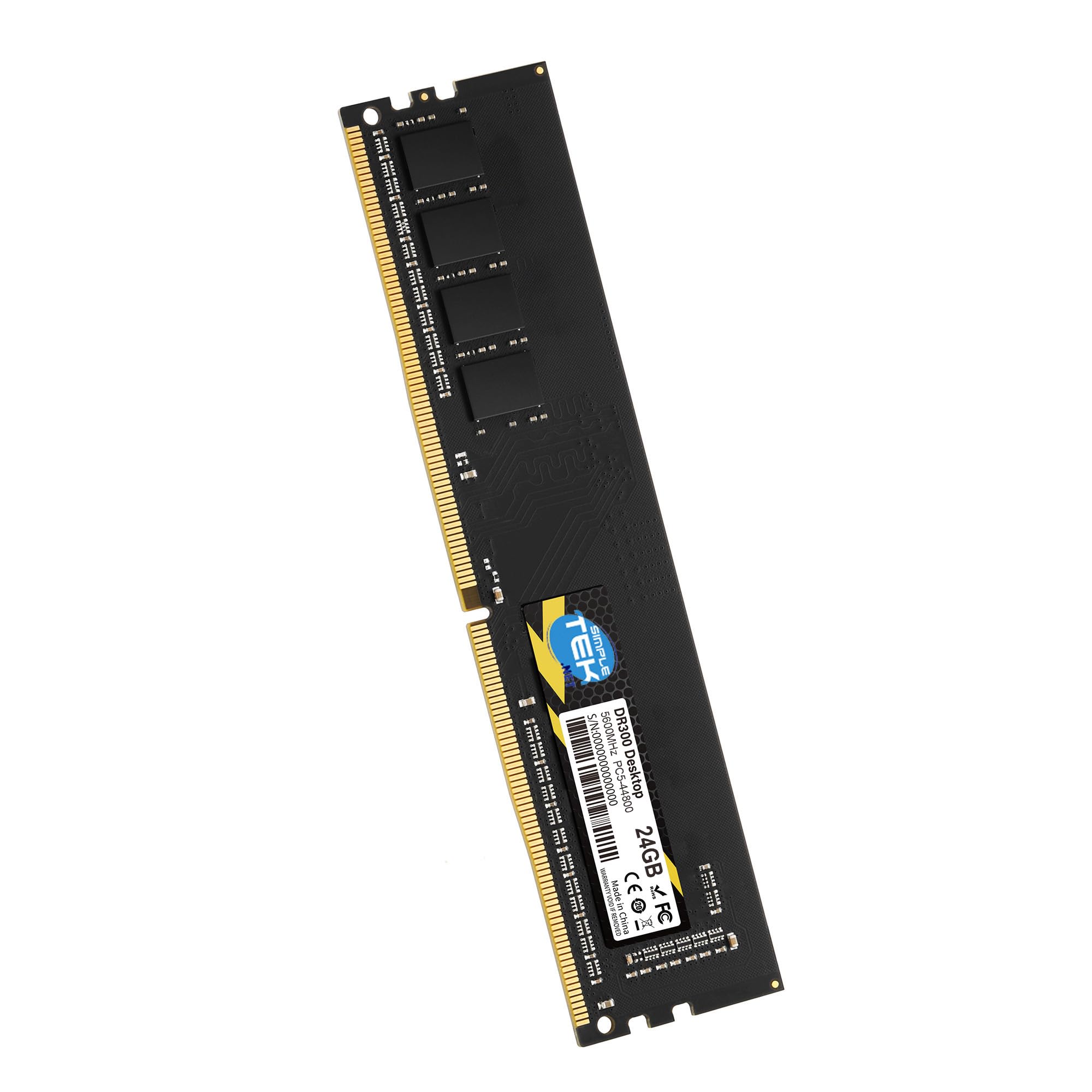 SIMPLETEK - Memoria RAM 24GB DDR5 5600 MHz - PC5-44800 - Modulo DIMM per Computer Desktop PC