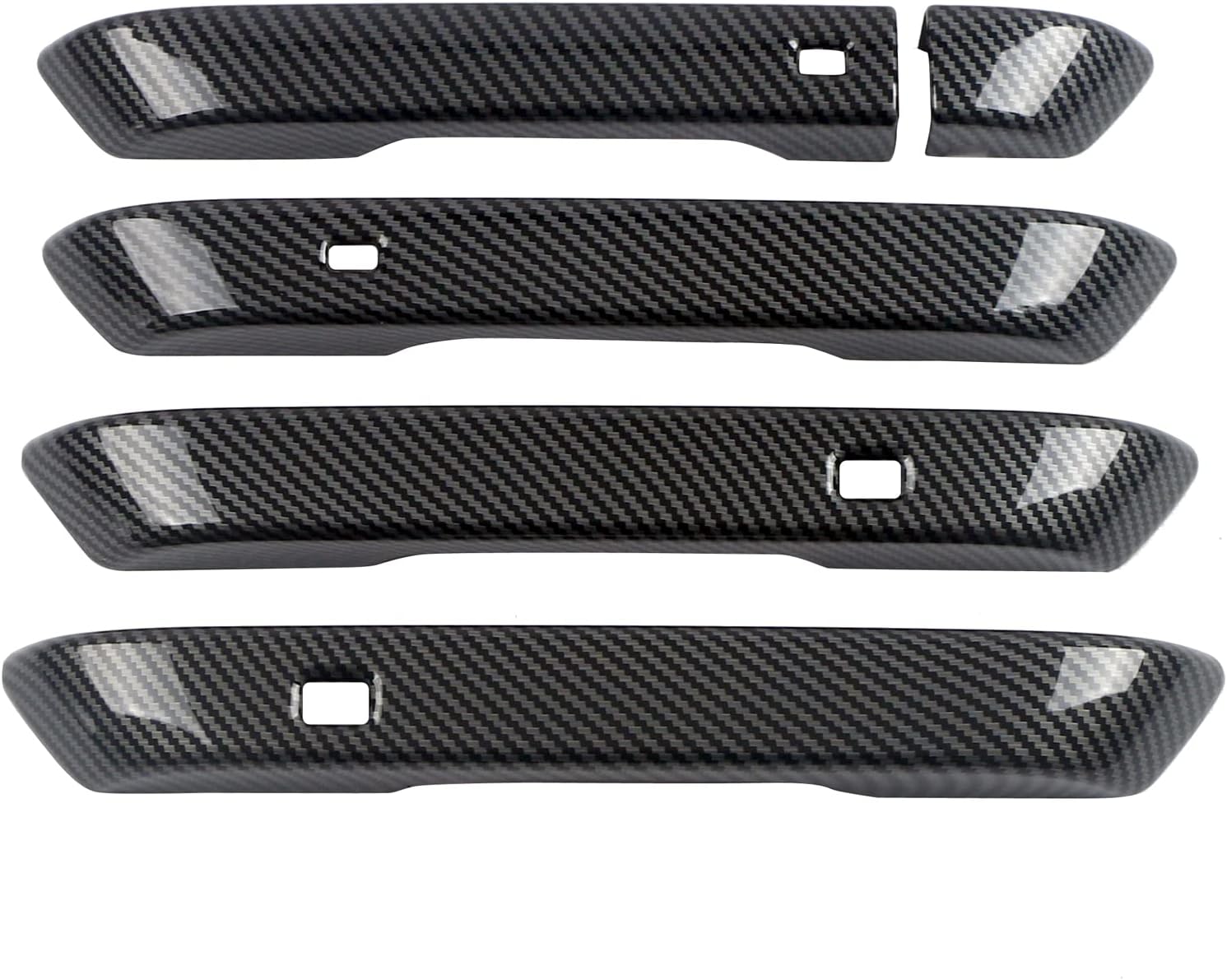 L2R for Kia Carnival (2022-2025) Exterior Door Handle Cover Trim Overlay Sticker Decor Car Accessories Carbon Fiber Style ABS 4 PCS