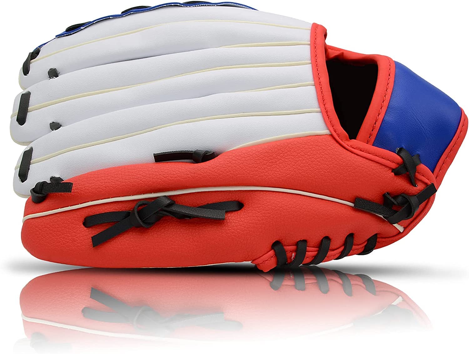 Rękawica baseballowa Zestaw rękawic baseballowych i piłek dla dzieci młodzieży dorosłych, rękawica softballowa, rękawica baseballowa rękawica lewa ręka, narzuta prawostronna (rozmiar: 32,5 cm)