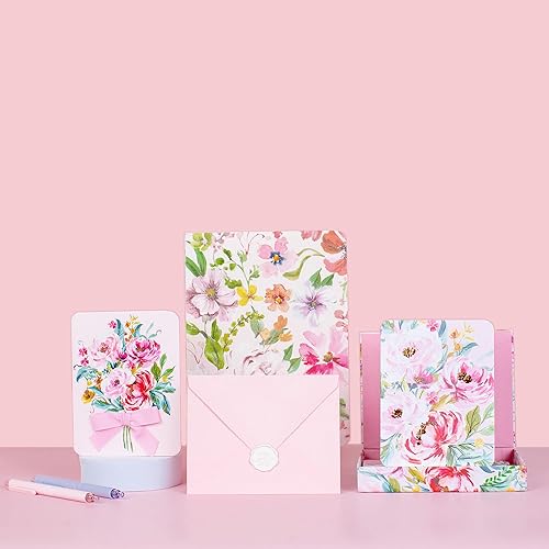 Miniatura 4 de Studio Oh! Diario coptico mediano encuadernado con polillas florales, dimensiones 6.5 x 8.63 pulgadas, tapa dura con obras de arte a todo color y