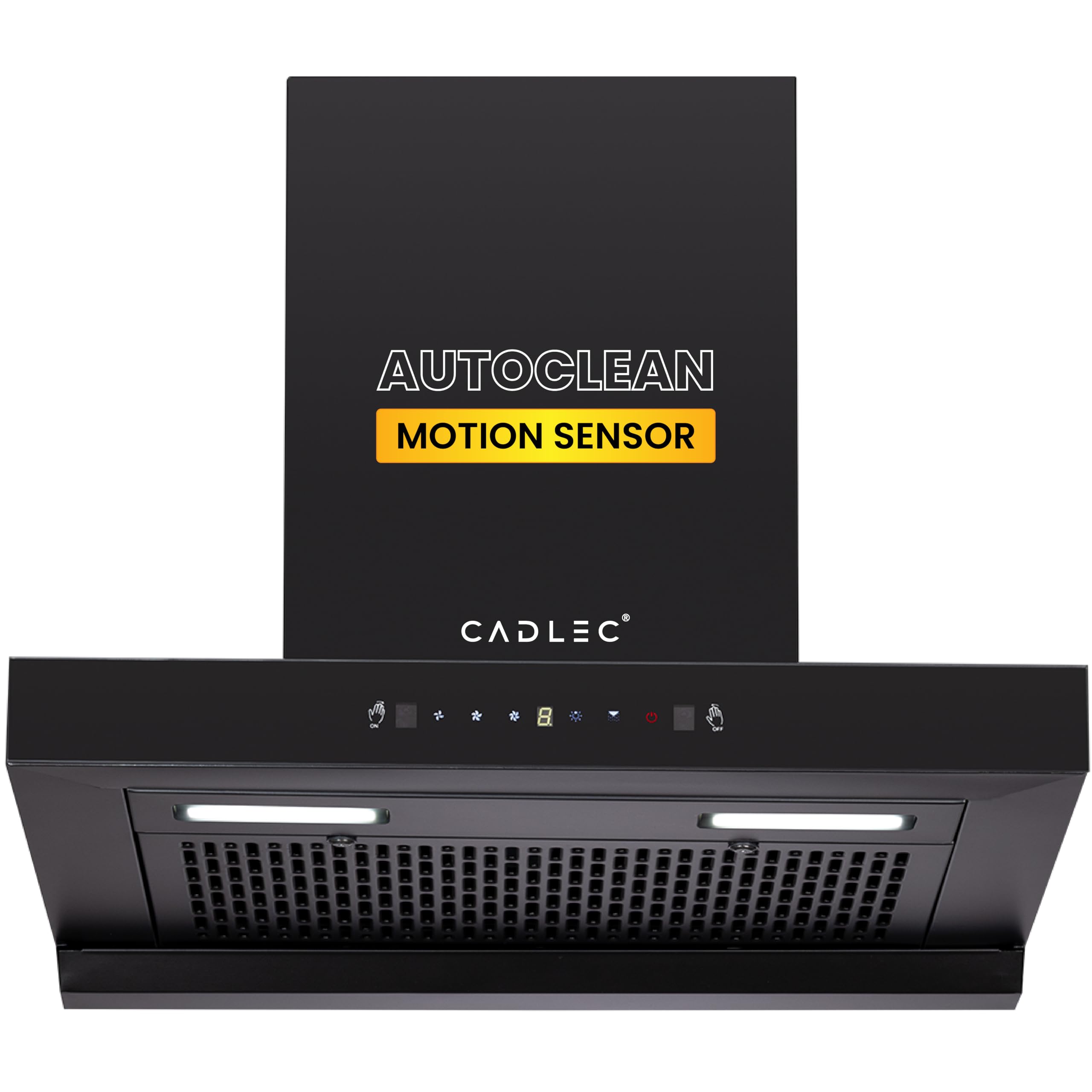 Cadlec PeakFlow 60cm Filterless T-Shape Kitchen Chimney | 1400 m³/hr Powerful Suction | Auto Clean with Oil Collector | Feather Touch + Gesture Control Technology | 20-Year Warranty | Black-image-11