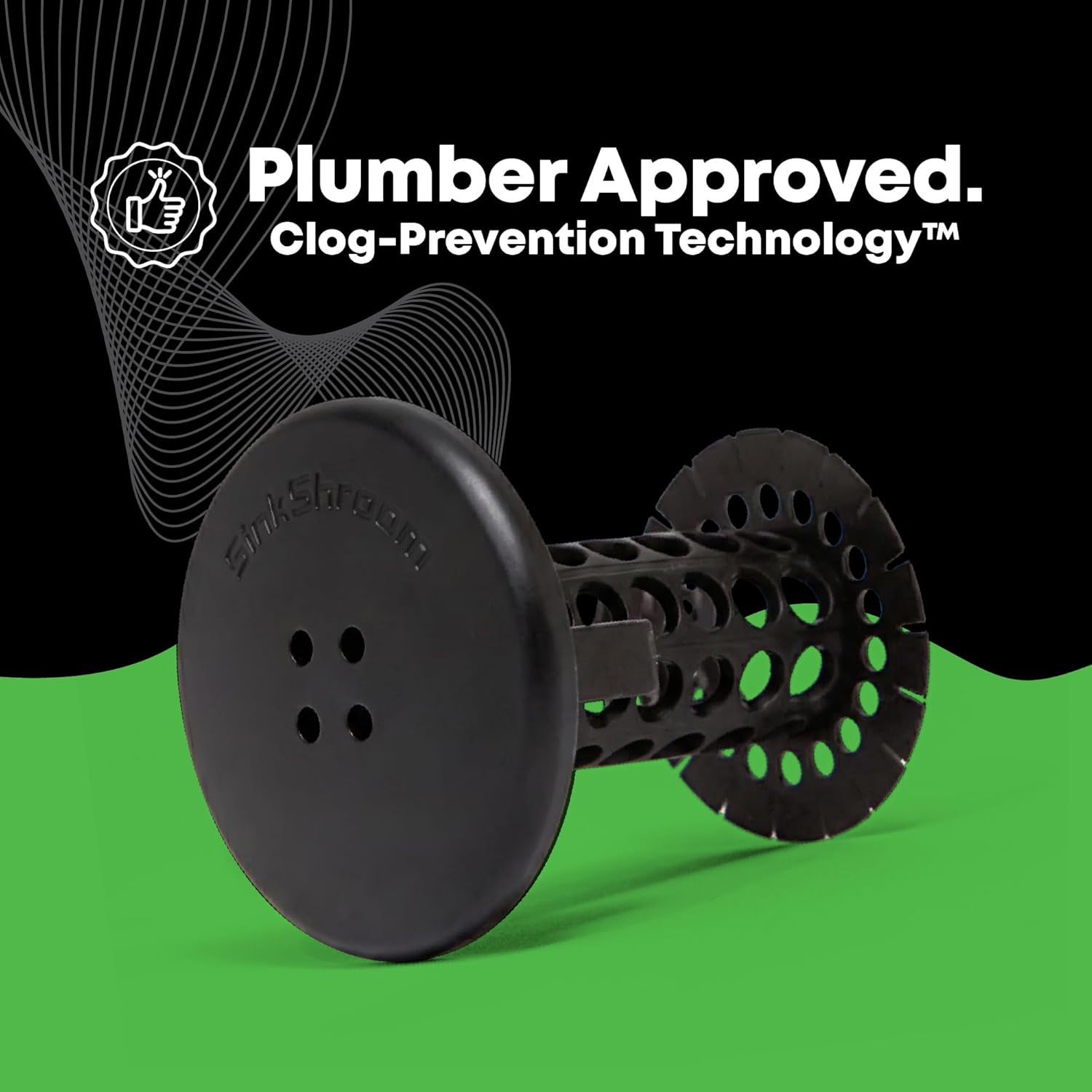 SinkShroom Hair Catcher, Matte Black Bathroom Sink Drain Protector, Hair Snare - Comes with 4 DrainShroom Toss Disposable Drain Snakes - Image 6