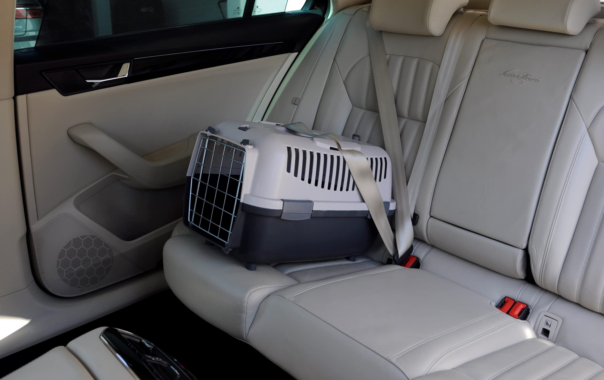 Nomade 2 Transportbox Katze und Hundebox - Transportbox für kleine Hunde und Katzen - 55 x 36 x 35 cm - Kann bis zu 8 kg tragen. Robustes Polypropylen. Türen aus Kunststoff