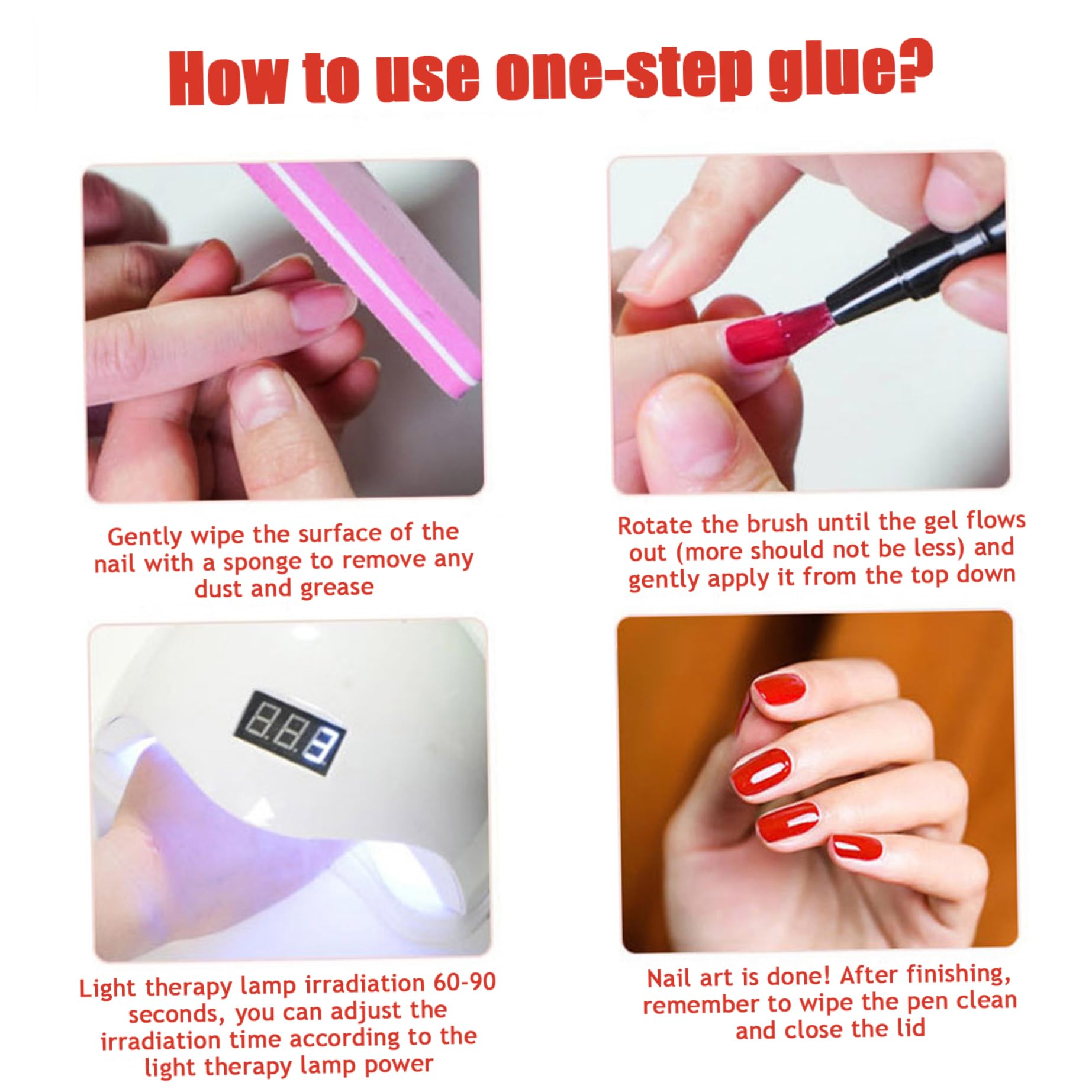 Penna per smalto per unghie, 6 pezzi/set Penna per smalto per unghie, 6 colori 8 ml Set 3 in 1, Penne artistiche per LED UV in un solo passaggio fai-da-te per donne e ragazze, Stile 2 per l'us