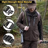 Vista 4 de CVLIFE Correa de Rifle 550 Paracord de 2 Puntos con Giratorio Tri-Lock para Caza y Exteriores