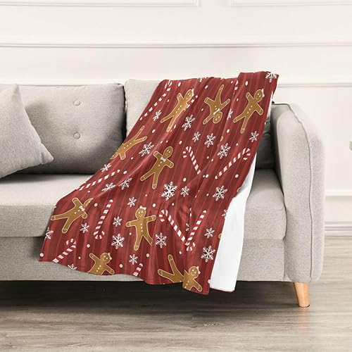 Miniatura 5 de FRODOTGV Christmas Cookies Biscuits Candy Canes Snow Flannel Fleece Blanket Warm Flannel Spring Blankets & Throws 60x90 Inches for Chair Living Room