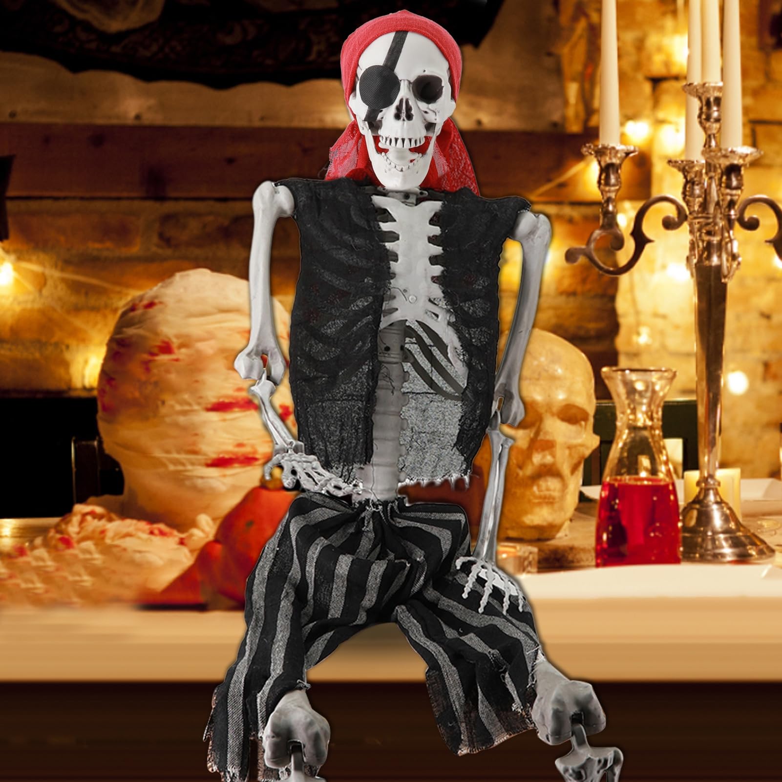 Halloween naturalny rozmiar, imitacja szkieletu, rekwizyt na całe ciało, realistyczne ludzkie kości ze zdejmowanymi stawami, do nawiedzonych domów, cmentarza, trawnika, rekwizyty, dekoracje