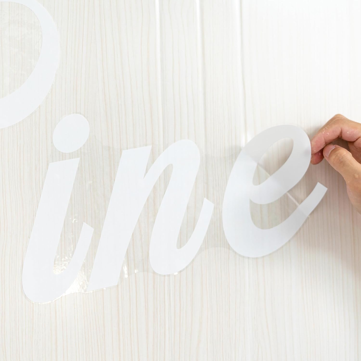 On Cloud Nine Party Decal Sign - Cloud Nine Baby Shower Decor, Decal Sticker for Wall, Mirror or Acrylic, White