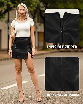 パンツ Herlipto Vegan Leather Mini Skort M Bow Vegan Leather Mini Skirt - Black – Hazel & Olive