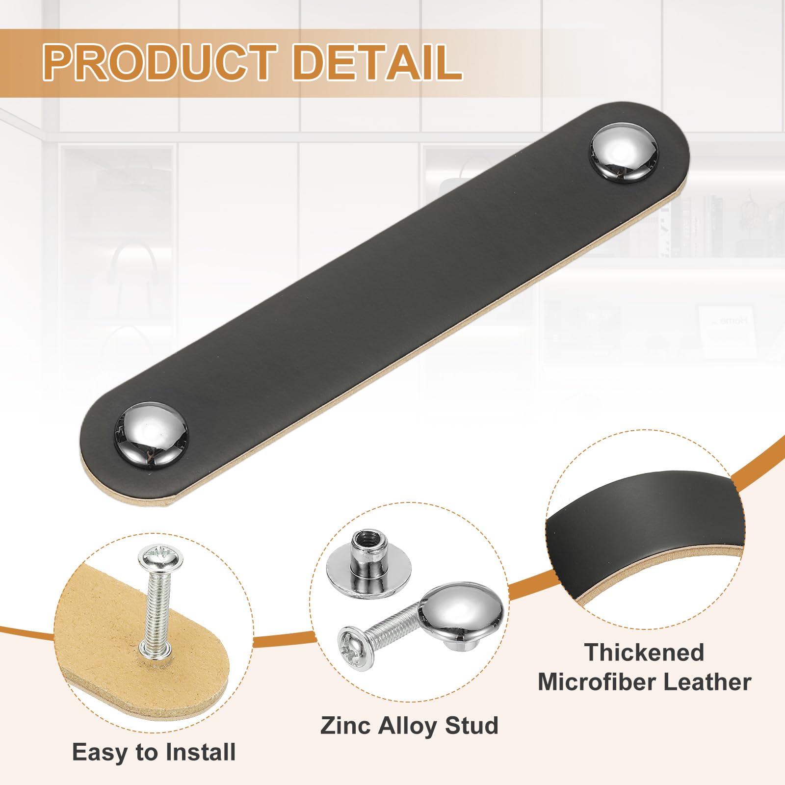 PATIKIL Leather Drawer Pulls - Image 3