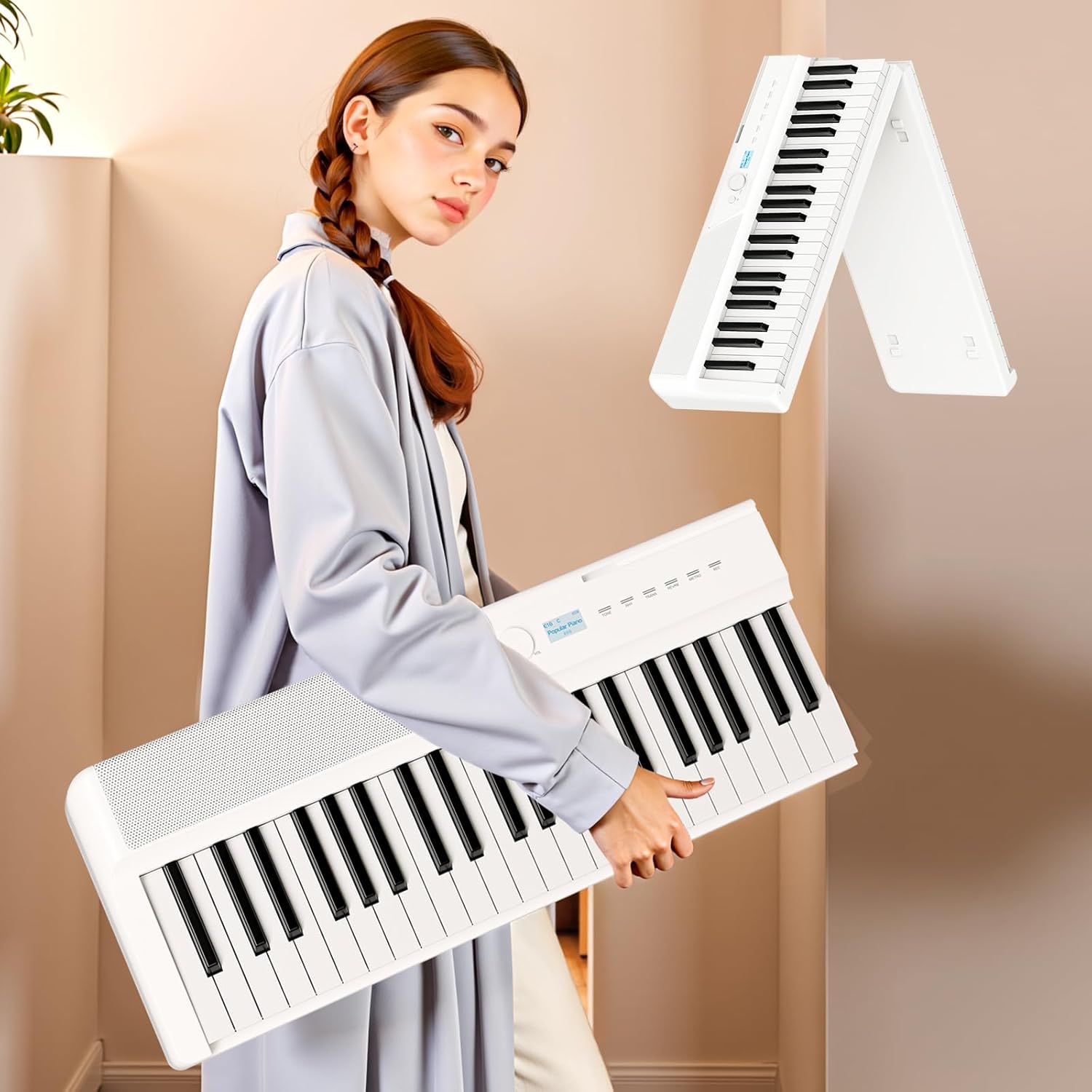 Piano Keyboard 88 Key Weighted Key: TERENCE V50 Upgrade Digital Piano 30W Speaker Bluetooth MIDI Touch Sensitive Panel Portable Keyboard Piano for Beginners Adults Practice Gift Black