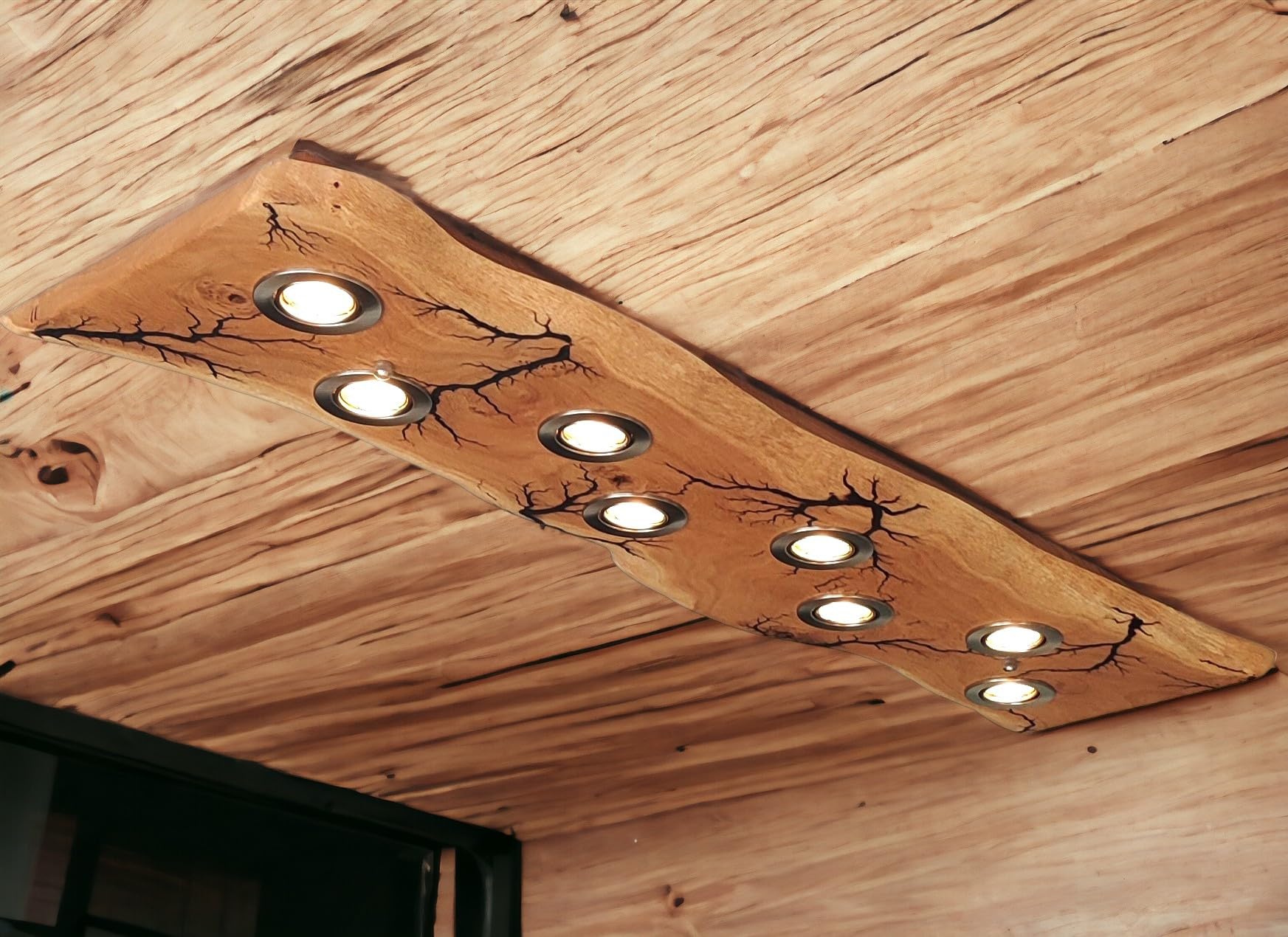 Unico ウニコ　Olika WOOD LED CEILING LIGHT Designer LED ceiling light in solid wild oak wood (1036) : Amazon