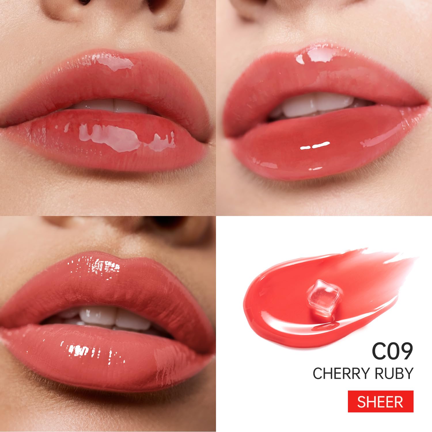 CATKIN Serum Plumping Lip Gloss, Hydrate & Volumize, Juicy Shine, 90% Nourishing Essence, Long Lasting and Non-Sticky - Image 2