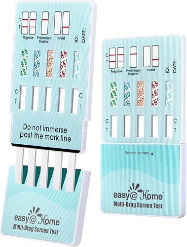 Paquete de EasyHome 5 Panel Examen instantáneo de drogas en orina (THC), cocaína (COC), opio (OPI 2000), benzodiacepinas (BZO), anfetamina (AMP)