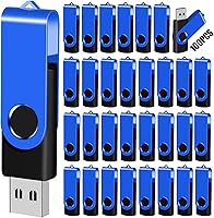 EASTBULL 8GB USB Flash Drives 100 Pack with Lanyards - Bulk USB 2.0 Thumb Drives for Reliable Storage & Backup, Blue