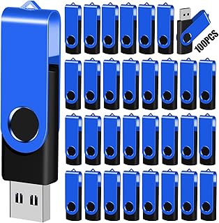 EASTBULL Flash Drive Bulk 8GB USB 100 Pack with Lanyards USB 2.0 Thumb Drive Bulk Memory Stick Swivel Pen Drive for Storag Price In India