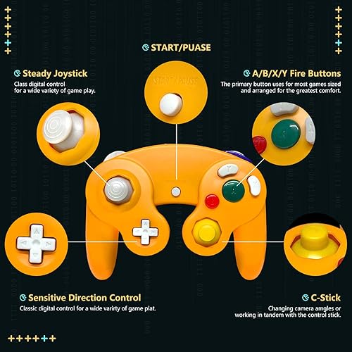 Miniatura 2 de Zeion Paquete de 4 controladores Gamecube con 4 cables de extensión y adaptador USB de 4 puertos para consola Switch PC Wii U negro morado plateado