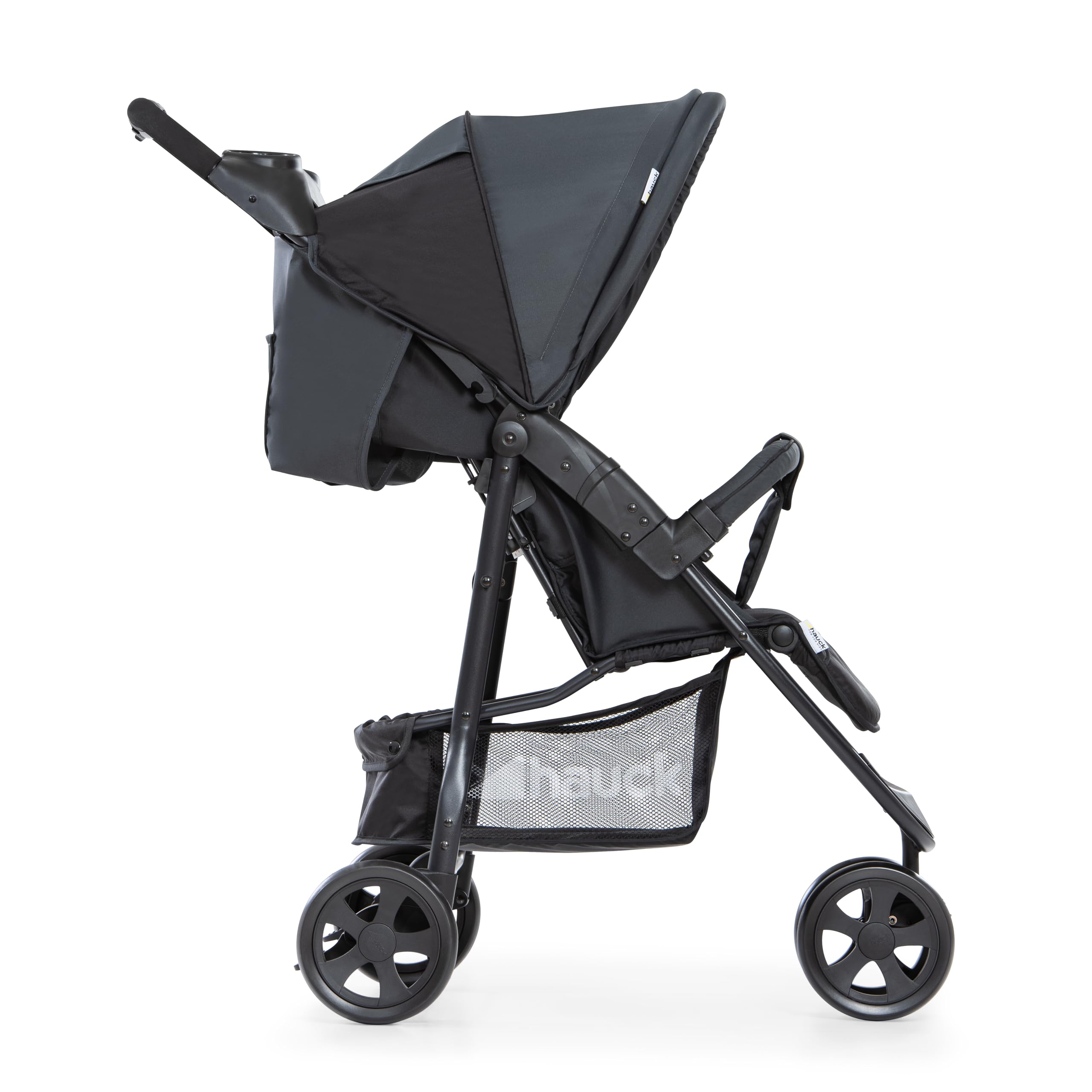 hauck Poussette Compacte 3 Roues Citi Neo 2, Inclus Volant Enfant, Housse de Pluie Poussette et Moustiquaire | Inclinable et Légère - Caviar Stone