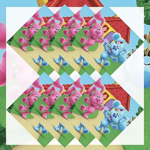 Miniatura 5 de JOSWAY 40 suministros de fiesta, incluye 20 platos de postre, 20 servilletas, decoración de fiesta de niños y niñas, utilizado para decoración de