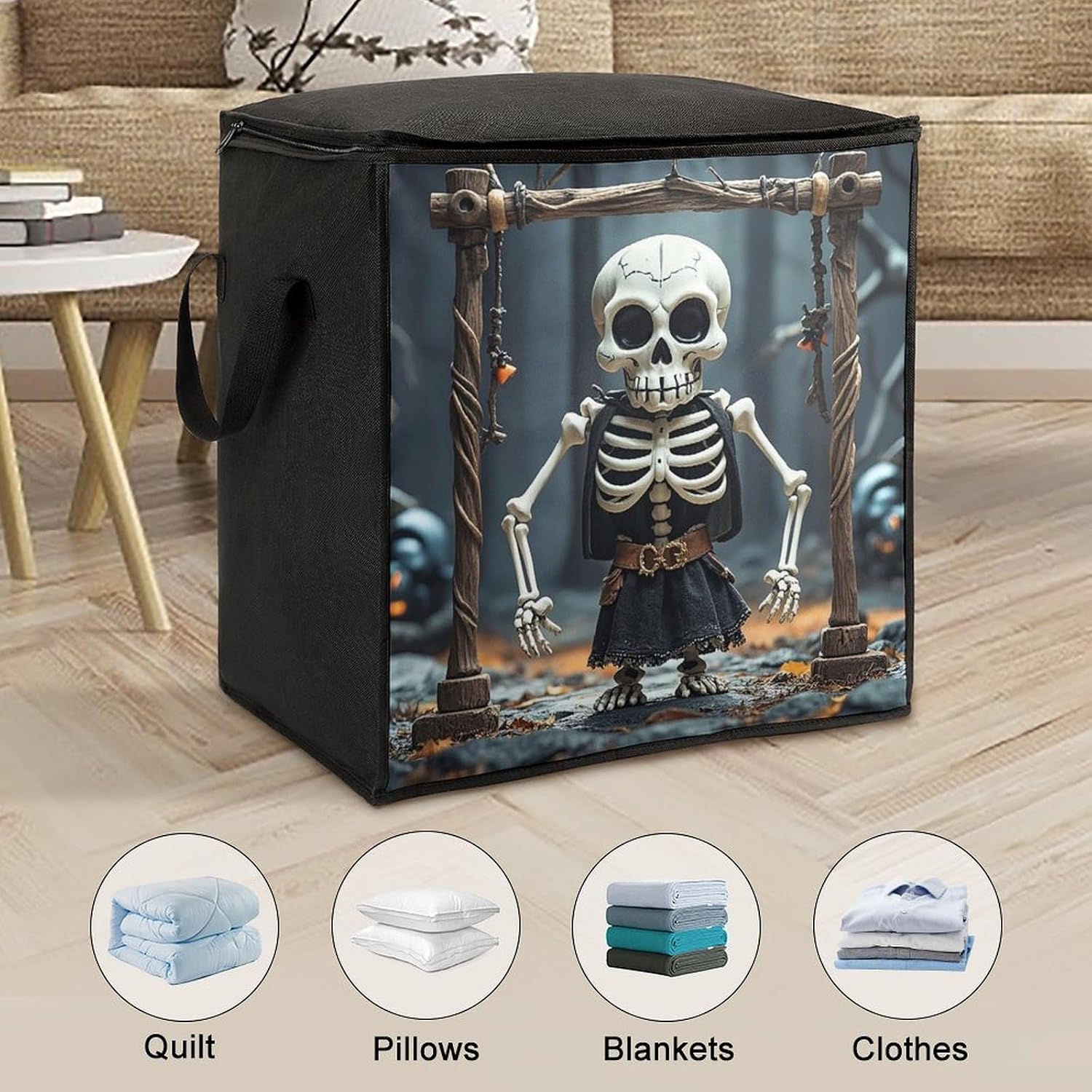 Comforter Storage Bag Large Capacity Zipper Clothes Storage Bag 70L image 3