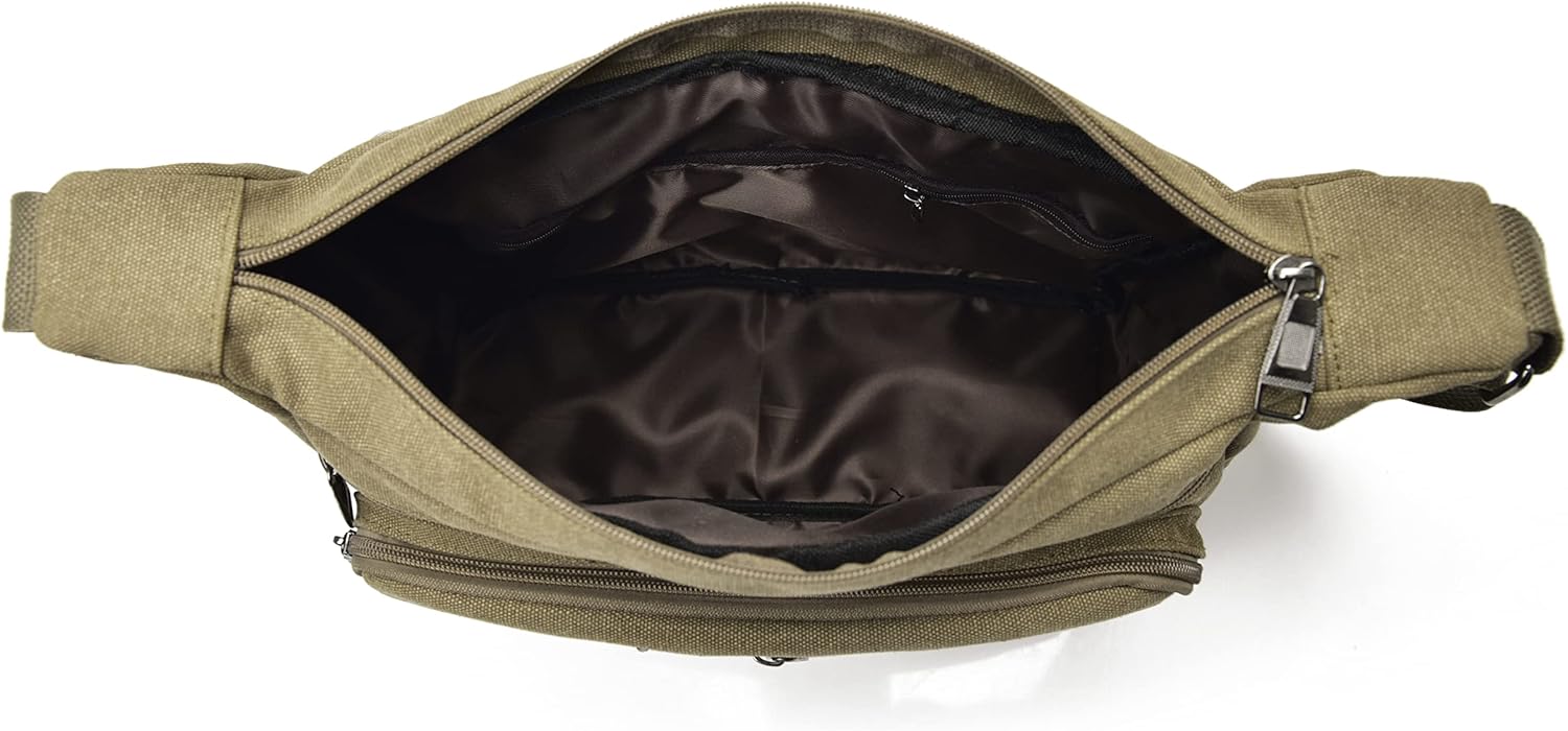 Vintage Crossbody Canvas Messenger Shoulder Bag Hiking Military Travel Satchel