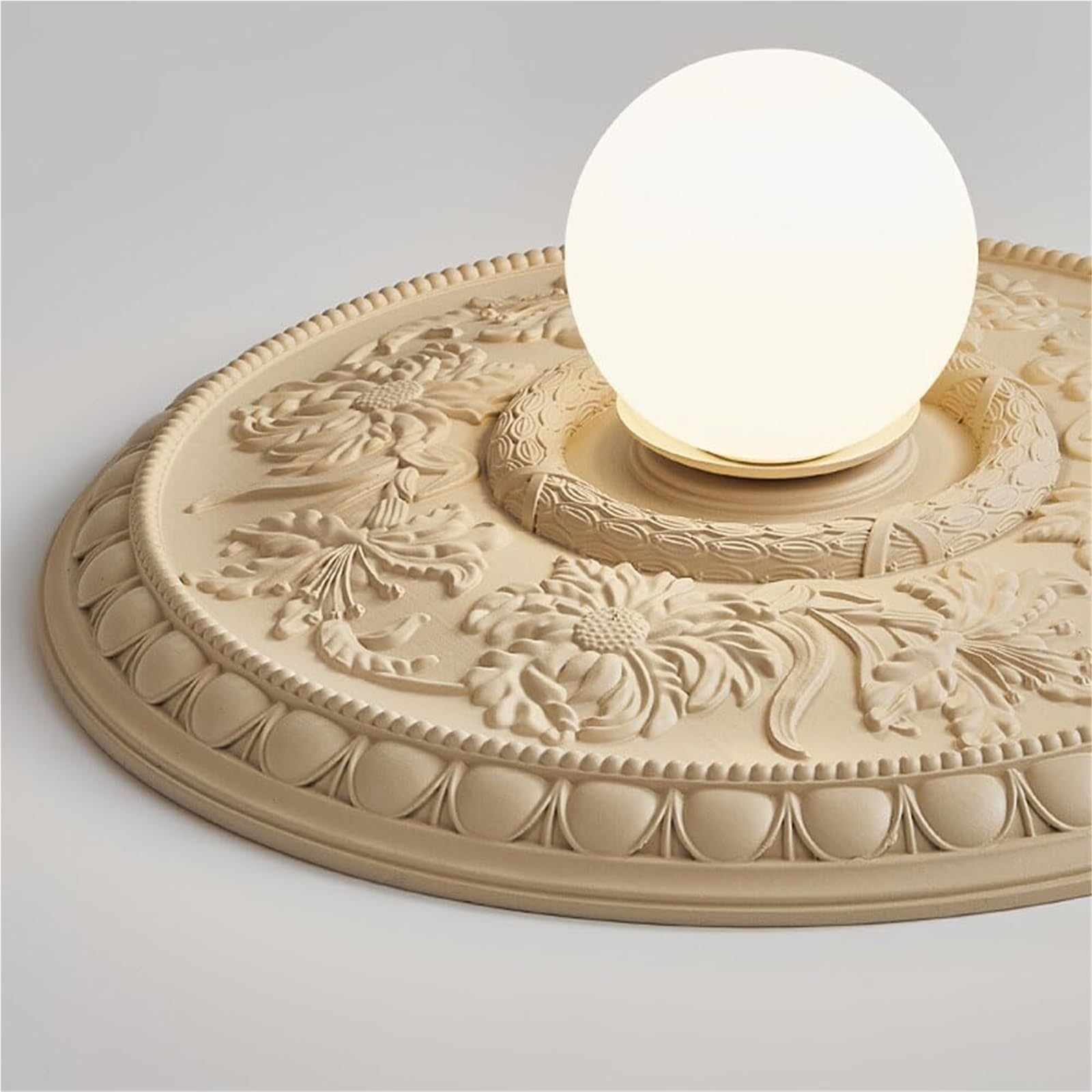 Französische Retro-Deckenlampe, Eingebettete Lampe Mit G9-Sockel, Flur-Ganglampe, Kreative Persönlichkeit, Schlafzimmer-Garderobenlampe, Kreative Harz-Lampenschirm-Studienlampe(Milk coffeeB)