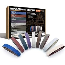45 Pcs 3/4" x 12" Replacement Sharpening Belt Kit for Work Sharp Knife & Tool Sharpener Ken Onion Edition WSKTS-KO 9 Grits 80/120/240/400/600/800/1000/2500/5000