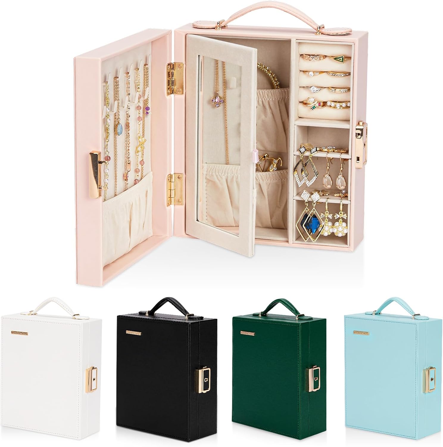 Travel Jewelry Case, Essentials for vacation, Portable...