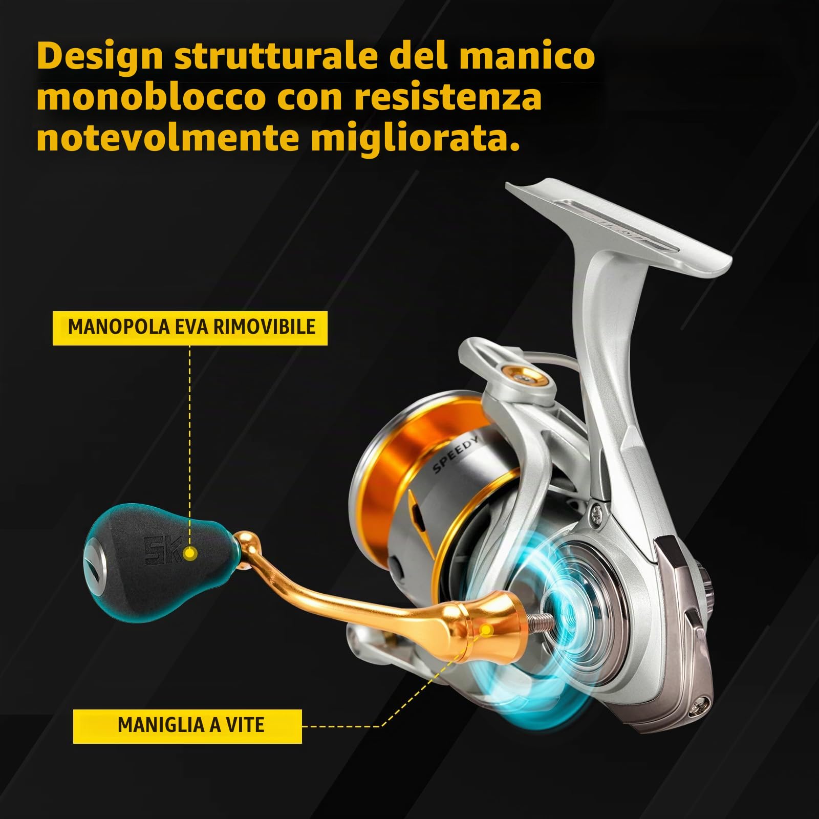 Seaknight SPEEDY Mulinello da pesca in acqua salata 10+1 cuscinetto 6.2:1 mulinello da pesca in mare anticorrosione per pesca alla carpa luccio in fibra di carbonio Drag Max 11 kg
