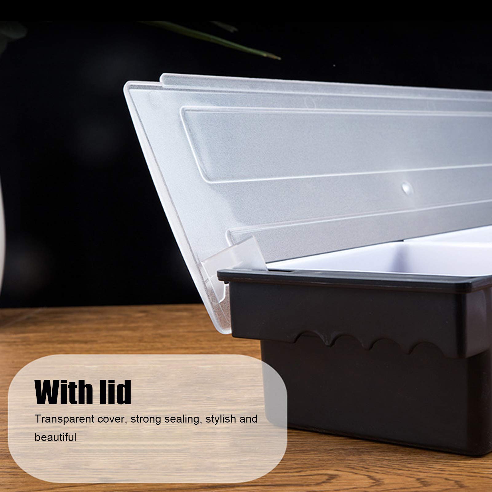 Uxsiya - Caja de condimentos para condimentos, caja dispensadora de frutas, caja de condimentos, barra de té con leche, caja de condimentos para el hogar para frutas y verduras (cinco rejillas)