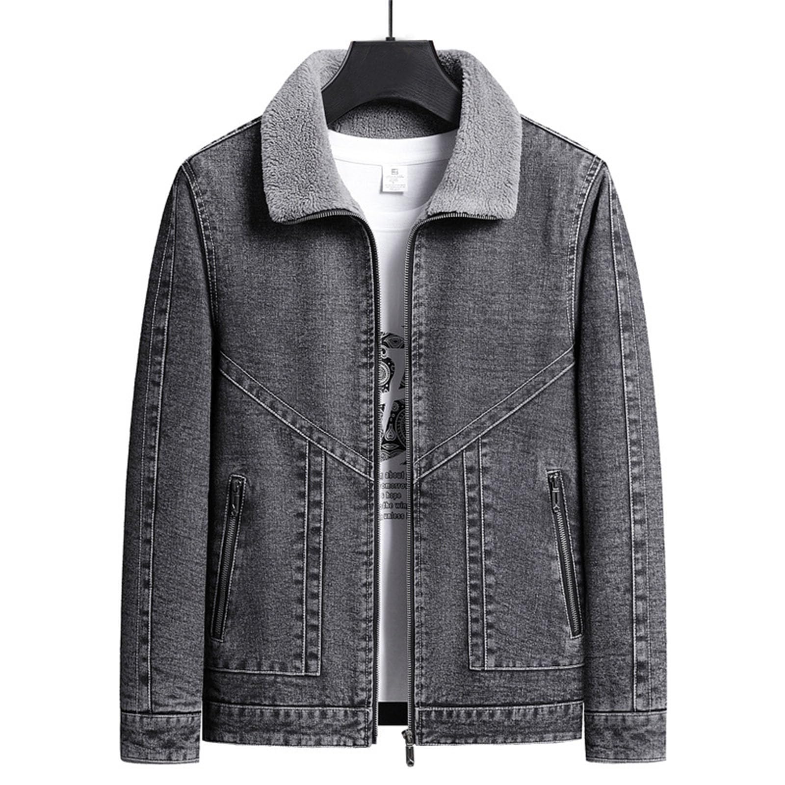 Jacken Männer Freizeit Einfarbig Schnalle Denim Jacke Mantel Top Bluse Eigenschaften Heute Angebote Herren