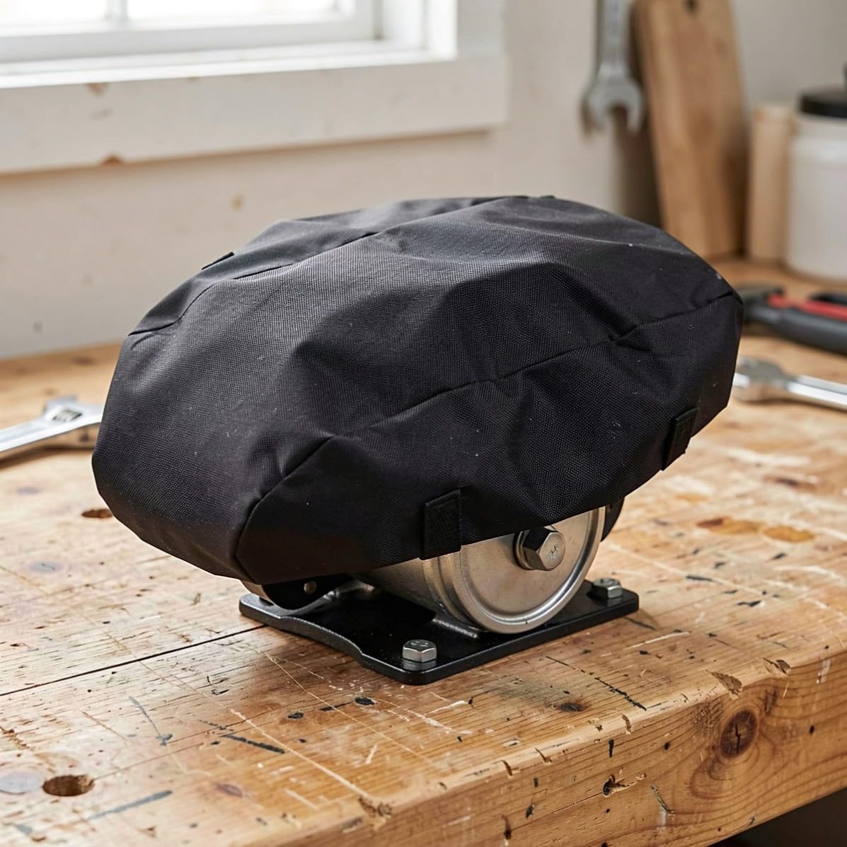 2pcs Small Winch Protective Cover, Waterproof Oxford Fabric Black