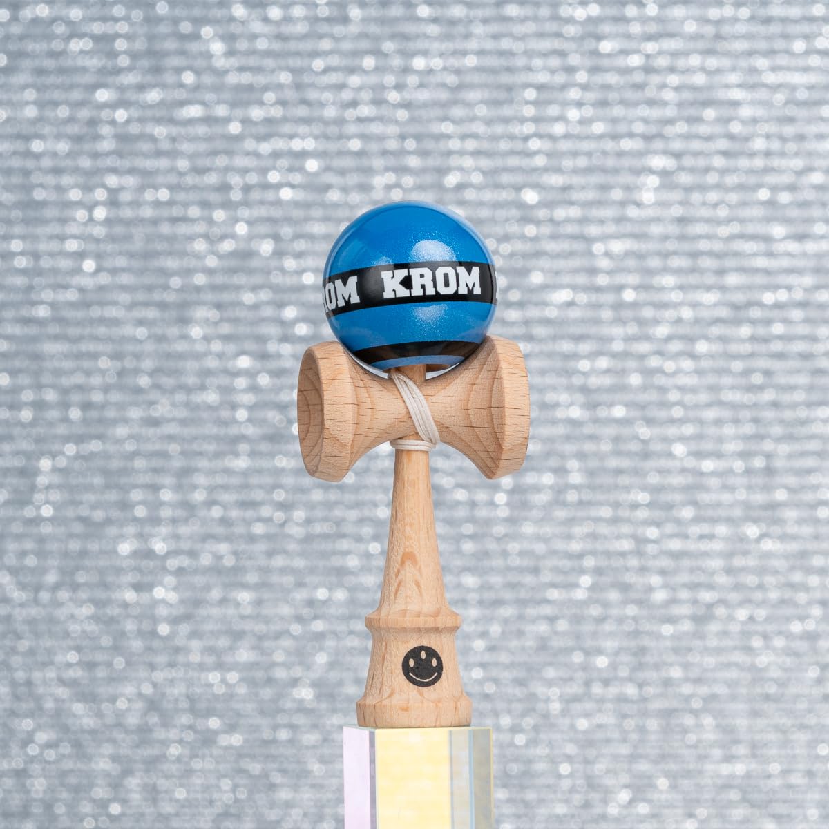 KROM Kendama MIKRO Dark Blue - Mini Kendama Made of Beech Wood - Fully Playable - Pocket Size - For Beginners & Professionals - Image 2