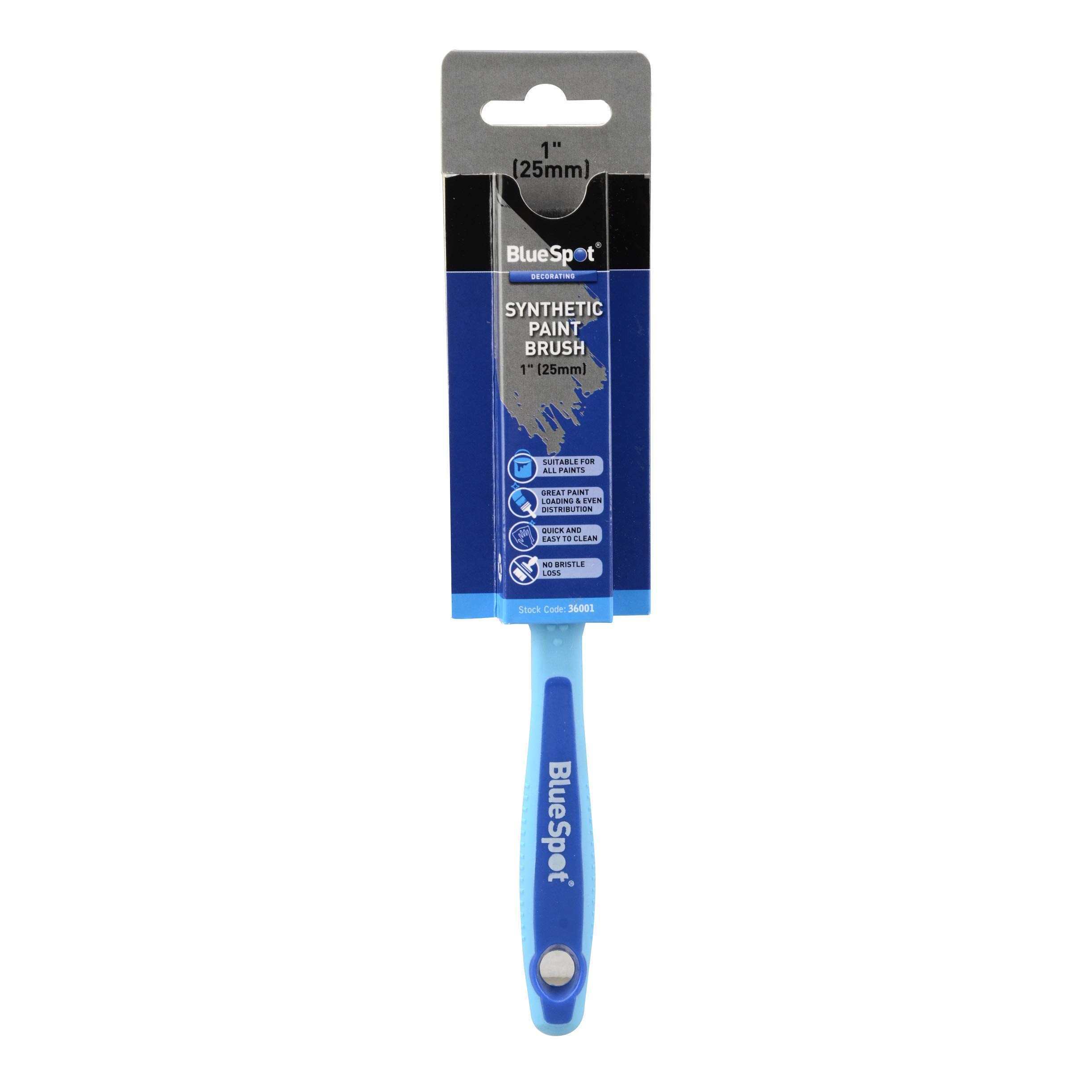 BlueSpot Tools Blue Spot Tools1" (25mm) Synthetic Paint Brush With Soft Grip Handle from B&Q