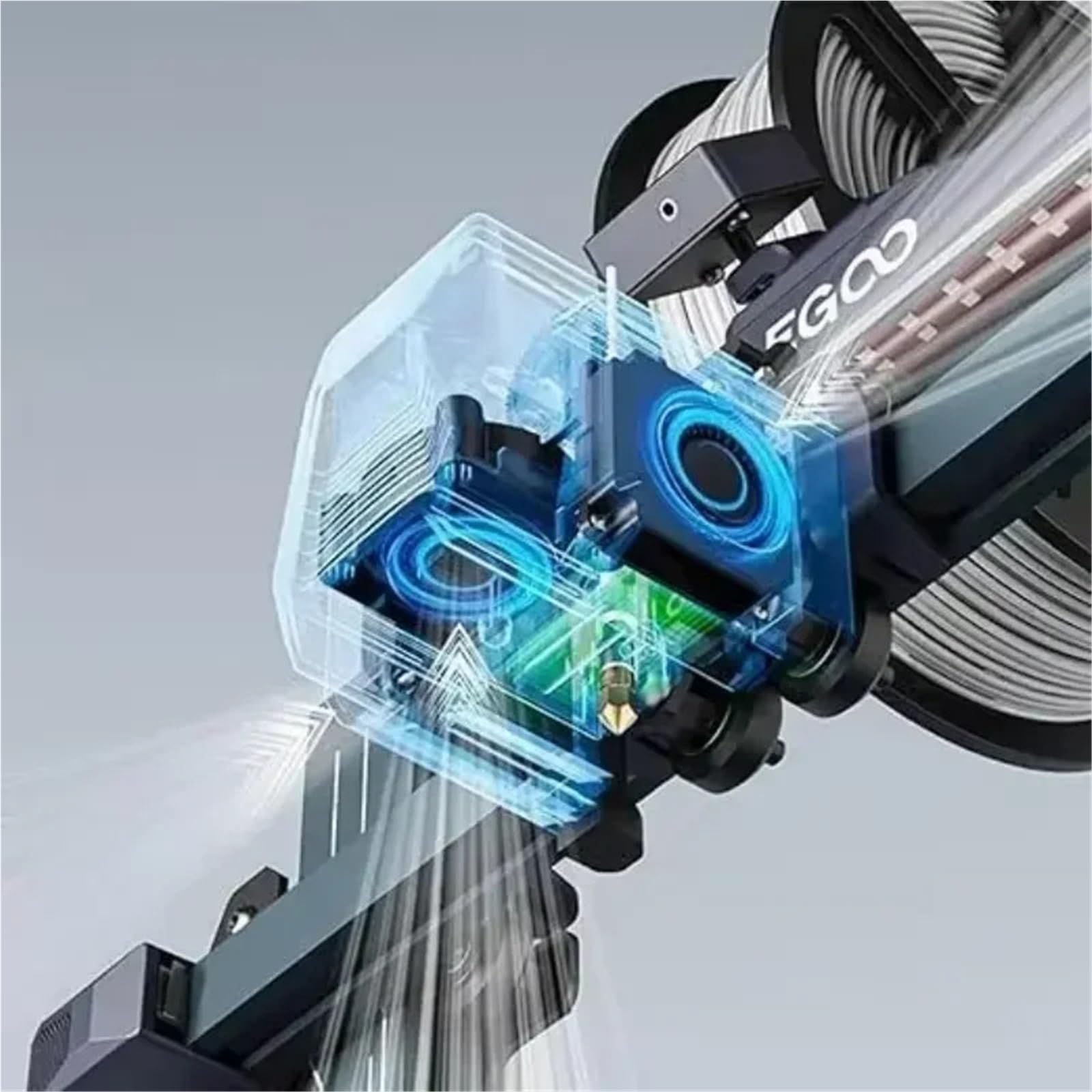 Compatibile con la serie Elegoo Neptune 3/4, estrusore a trasmissione diretta a doppio ingranaggio completamente assemblato(Neptune 3 Pro)